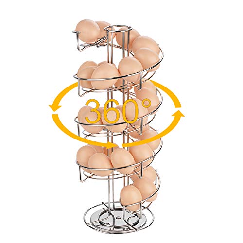 Spiral Design Stainless Steel Egg Skelter Dispenser Rack