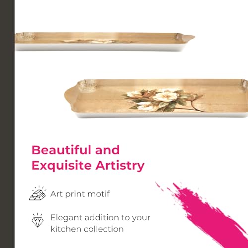 Sugar Magnolia Collection Melamine Tray (15.1" x 6.5" x 1" / Sugar Magnolia)