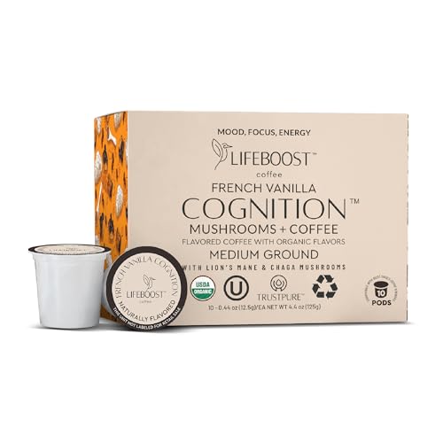 French Vanilla Cognition Mushroom K Cups (10 Count (Pack of 1))
