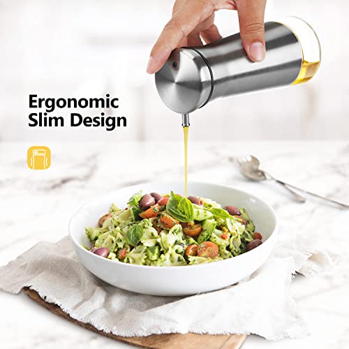 Olive Oil And Vinegar Dispenser Set (Silver)