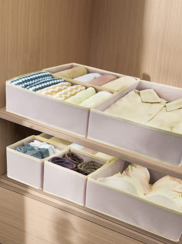 12 Pack Drawer Organizer Clothes (Pink / 12 Pack)