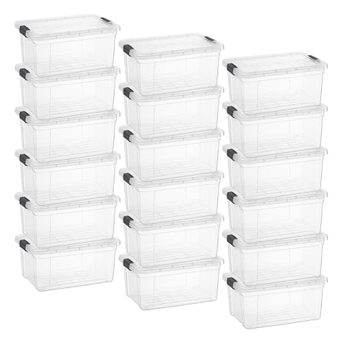 6.6 Quart Clear Plastic Storage Boxes with Lids (6.6 Quart)