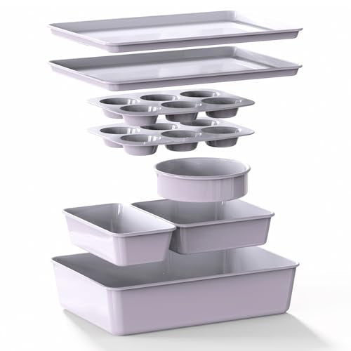 8 Piece Stackable Bakeware Set (Lavender)