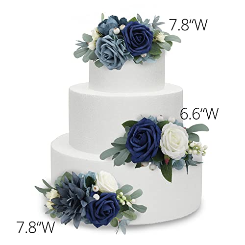 3Pcs Premade Cake Flowers (3 Count)