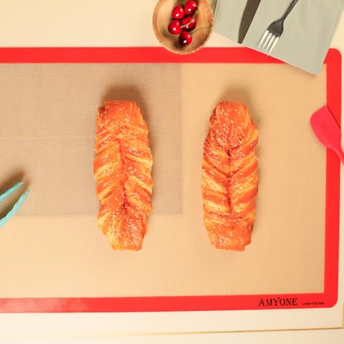 Silicone Baking Mat for Full Size Sheet Pan (Bright Orange / 24.5"L x 16.5"W)