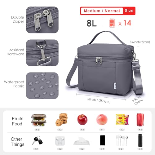 NOL 8L Insulated Lunch Bag for Women