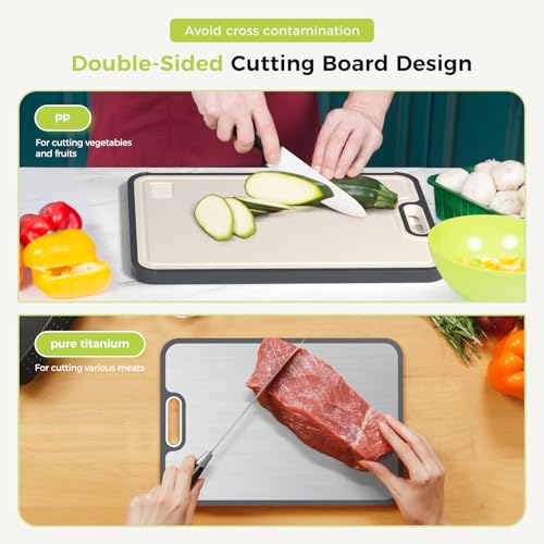 Titanium Cutting Board (Silver / Set of 3 (18" x 12.5", 15.5" x 10.5", 12" x 8.5"))