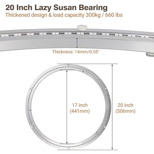 20 Inch Lazy Susan Bearing Aluminum Alloy Rotating Turntable