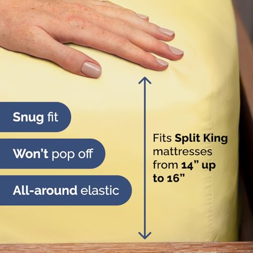 Flex Top Split Head King 4 Piece Sheet Set (29 - Yellow / Split Head/Flex Top)