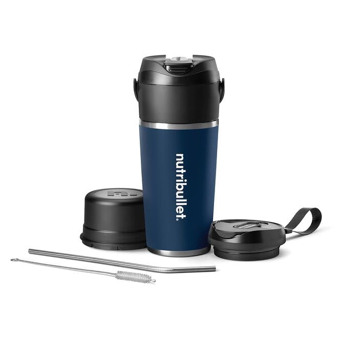 Flip Portable Blender with Insulated Cup (20 oz / Indigo)