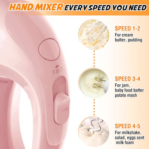 Handmixer Electric Handheld (Pink)