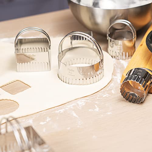 Fluted Edge Biscuit Cutter Set (Fluted Round Biscuit Cutter)
