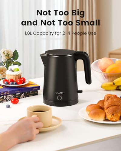 Electric Kettle Stainless Steel (Black)