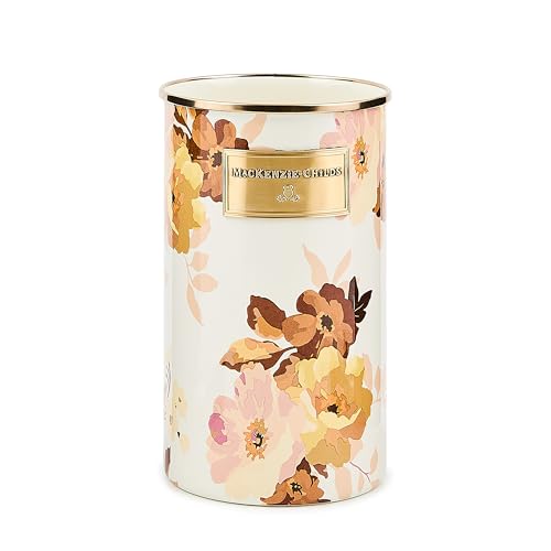 Enamel Utensil Holder (White Wild Rose)