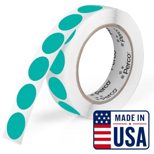 Teal Round Circle Dot Sticker 1 (Teal / 1 Inch)