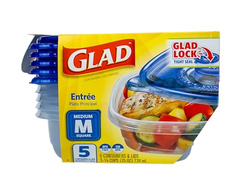 GladWare Entree Food Storage Containers (Square / 25 oz - 10 Count)