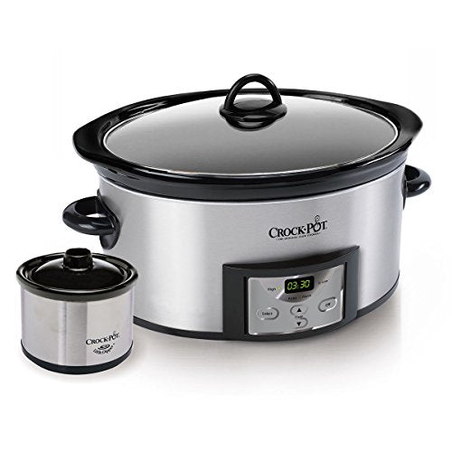 6 Quart Countdown Programmable Oval Slow Cooker with Dipper