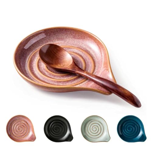 Spoon Rest Ceramic Cooking Spoon Holder for Kitchen Counter