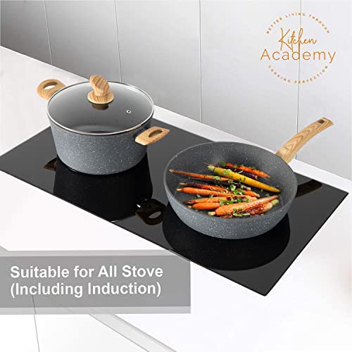 30 Piece Induction Cookware & Bakeware Set (30 PCS Cookware Set / Gray)