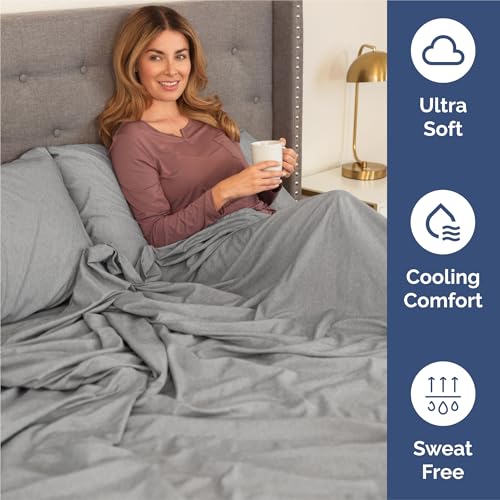 King Size 4 Piece Sheet Set (40 - Heathered Grey / King)