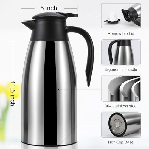 70 oz Thermal Coffee Carafe (Pink / 71 Ounces)
