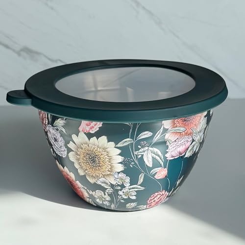 Stainless Steel Salad Bowl Kit 64oz (Midnight Botanical / 64oz)