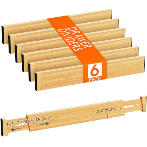 2.4" Kitchen Drawer Dividers (2.4"H, 17.5-22"L)