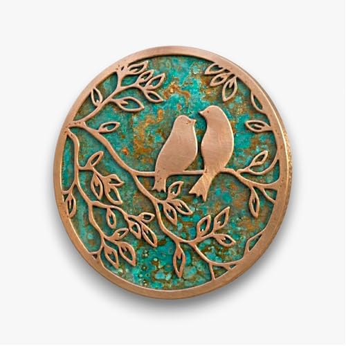 Handmade Wall Hanging Patina Art (Love of Birds / 17.7 inch)