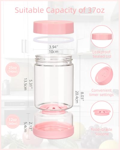 Pickle Jar with Strainer Flip (06-Pink / 37oz 1pc)