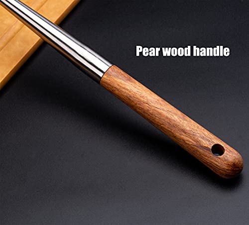 Wok Spatula 17 Inch Stainless Steel Wok Turner for Cast Iron Skillet