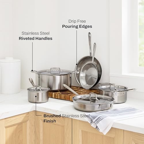 D5® Stainless Steel Core 10 Piece Cookware Set (D5 Stainless Steel Set)