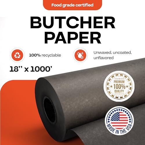 Black Butcher Paper 18" x 12000" (1500 Sq Ft)