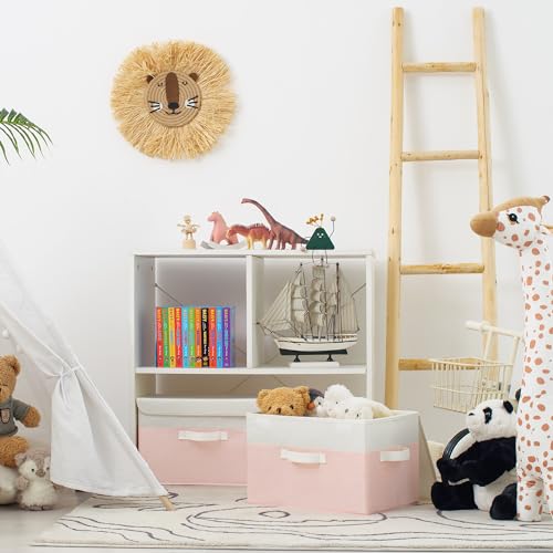 Memory Keepsake Storage Box (White/Pink / Large-2 Pack)