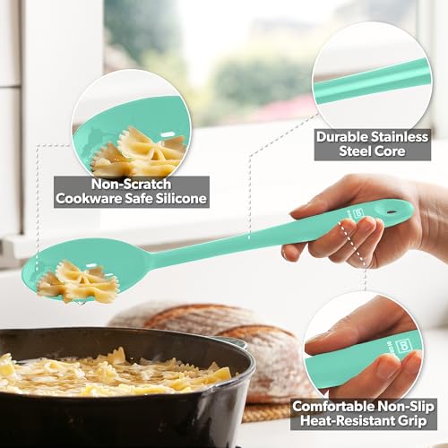 DI ORO Silicone Cooking Spoons (Mint)