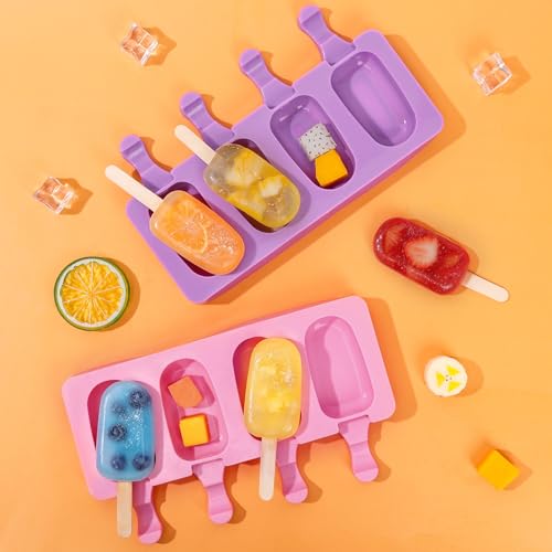 Popsicle Molds Set of 2 (Purple, Pink)