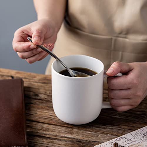 14oz Coffee Mugs Set of 6 (6 Count (Pack of 1) / Matte White)