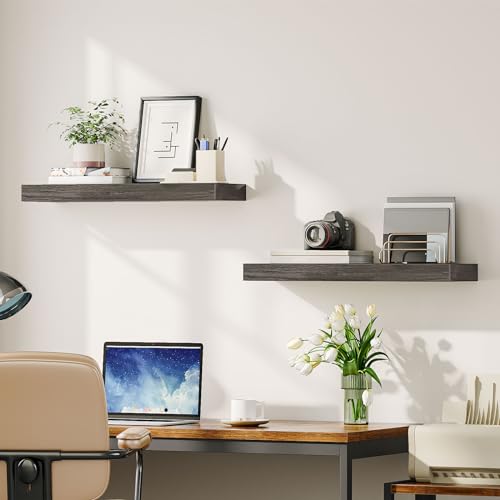 Floating Shelves for Wall (Charcoal Gray / 23.6 Inches)