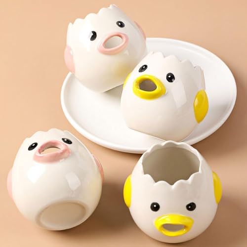 Ceramic Cute Egg Separator (Pink)
