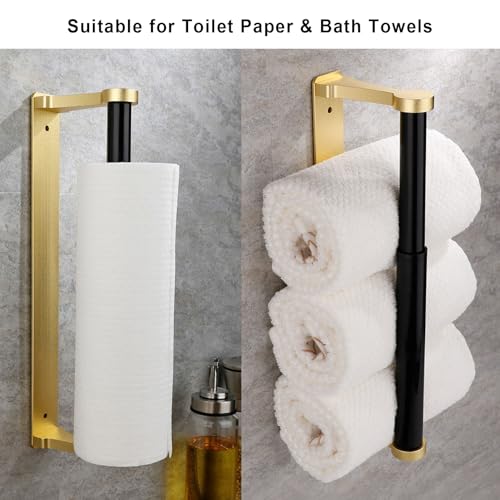 Paper Towel Holder Under Cabinet (Glow Gold)