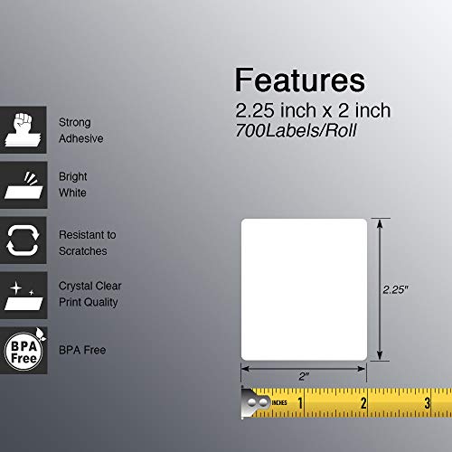 2.25" x 2" 57 mm x 51 mm (10 Count)