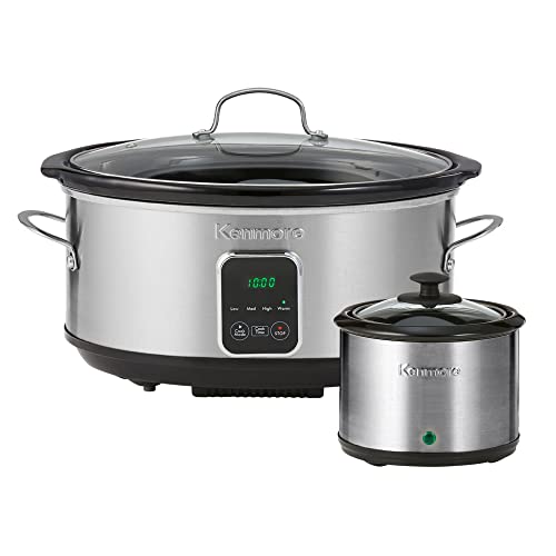 Kenmore 7 Quart Slow Cooker Programmable Kitchen Appliance Dipper Sauce (7 Qt Slow Cooker)
