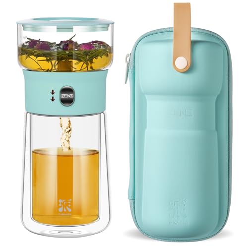 Modern Glass Infuser Teapot (06-Blue / 9oz)