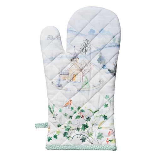Maison d'Hermine Oven Gloves 100% Cotton Oven Mitt (104 - Snowy World / 7.5" x 13" (Oven Mitt))