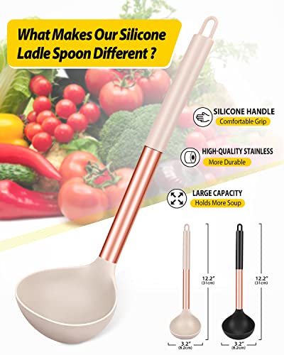Silicone Soup Ladle Spoon (2 Count)