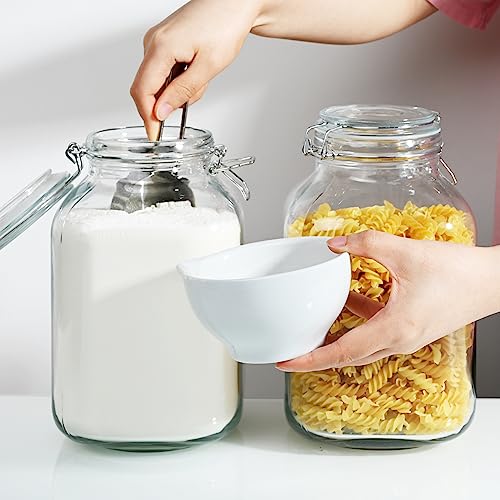 106oz Square Glass Jars with Airtight Lid