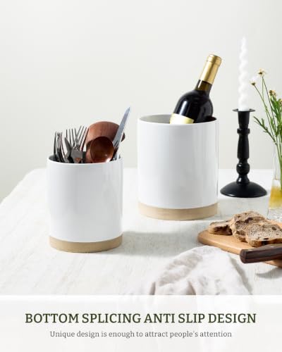Ceramic Utensil Holder (White)
