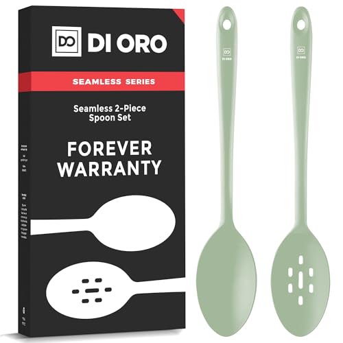DI ORO Silicone Cooking Spoons (Sage)