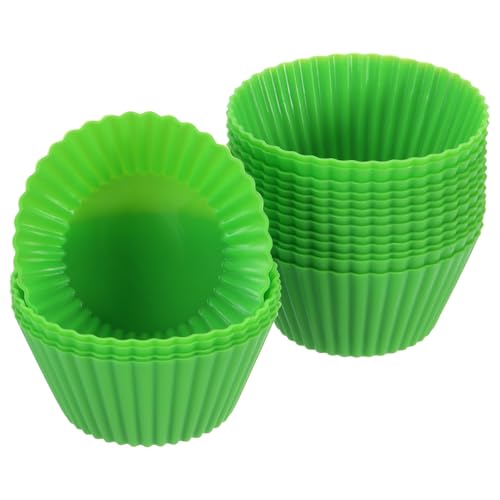 18Pcs Silicone Cupcake Liners (Grass Green / 2.8")