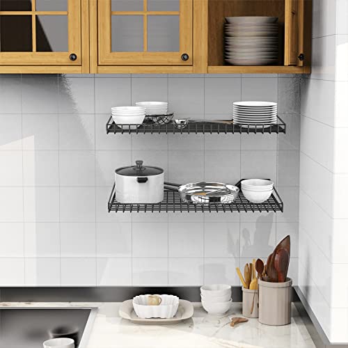 2 Pack Garage Wall Shelf (Black)
