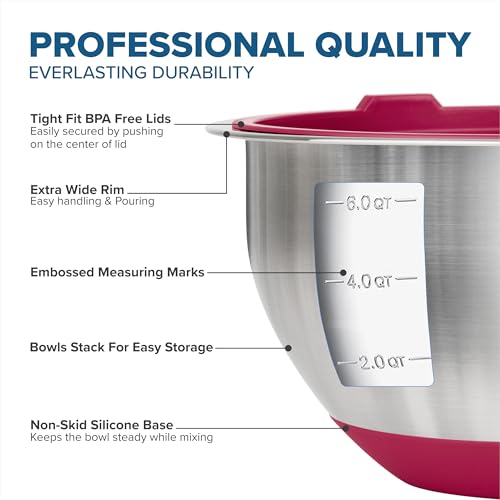 Mixing Bowls Set (Red)
